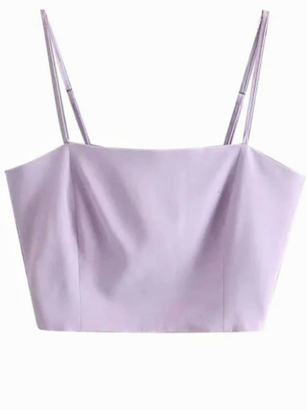 Lavender Strappy Crop Top